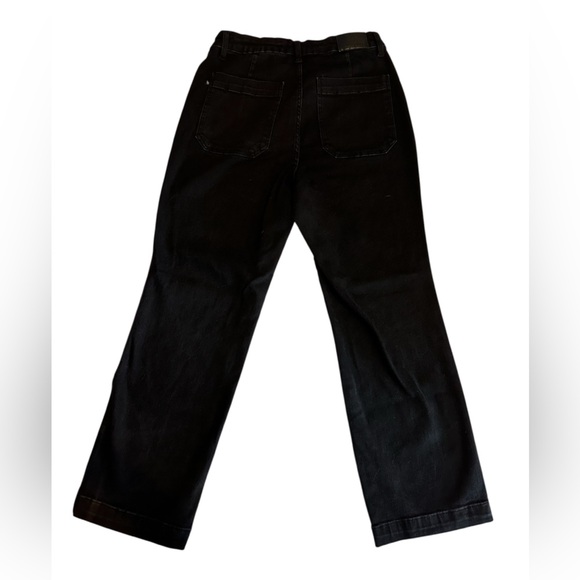 Judy Blue High Waisted patch pocket straight leg black denim jeans Black sz 14W - Picture 4 of 8